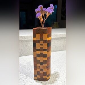 Wooden Mosaic Vase by David Haessig
